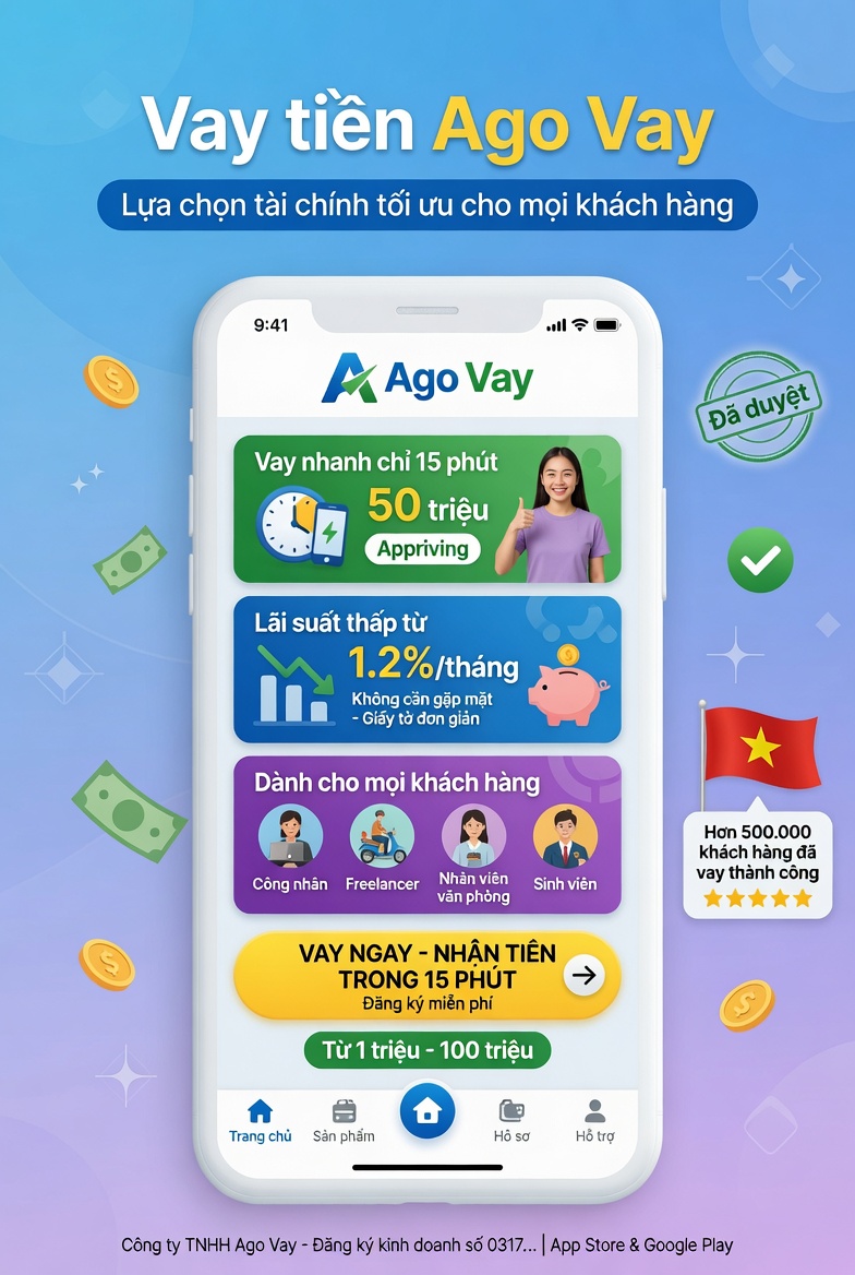 Vay tiền Ago Vay – lựa chọn tài chính tối ưu cho mọi khách hàng